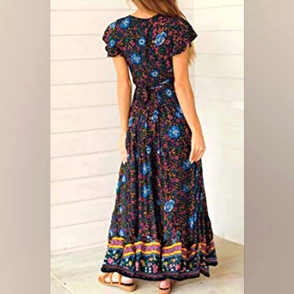 Zesica Navy Bohemian Party Dress XL - Picture 2 of 5